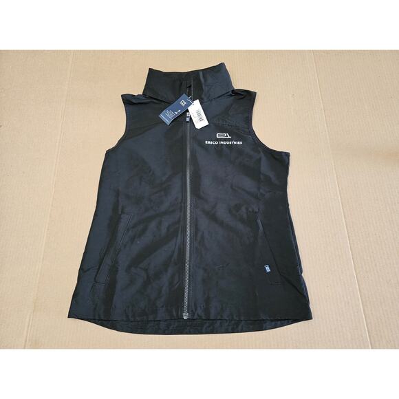 Cutter & Buck Charter Eco Vest Full-Zip Men’s Vest Size Medium Black (Logo) - Picture 1 of 14